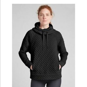 Gap FiT jacquard pullover scuba hoodie sweatshirt